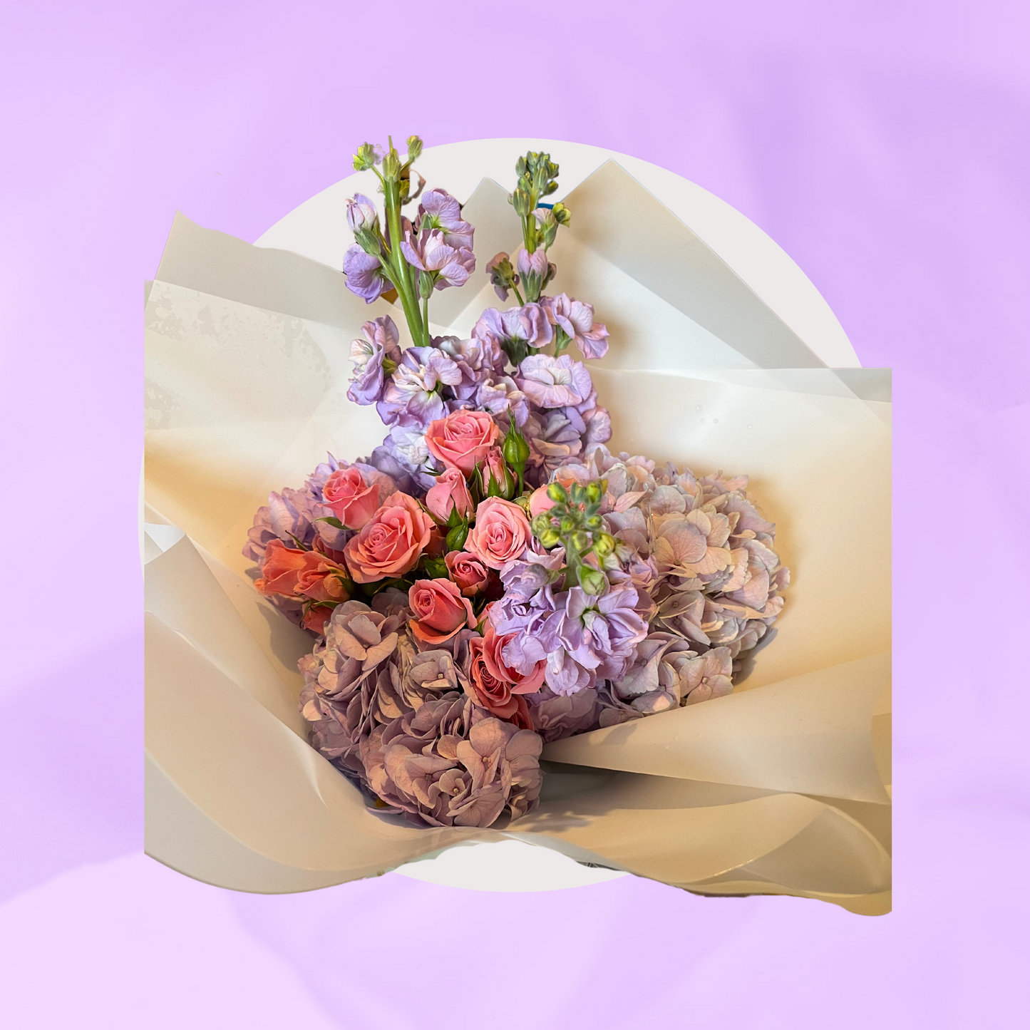 Purple and Pink Rain Bouquet